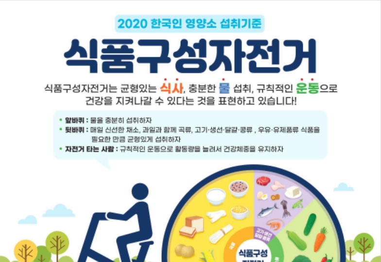 [기관자료] 《2020 한국인 영양소 섭취기준 활용》 - 식품구성자전거 포스터 5종 개발